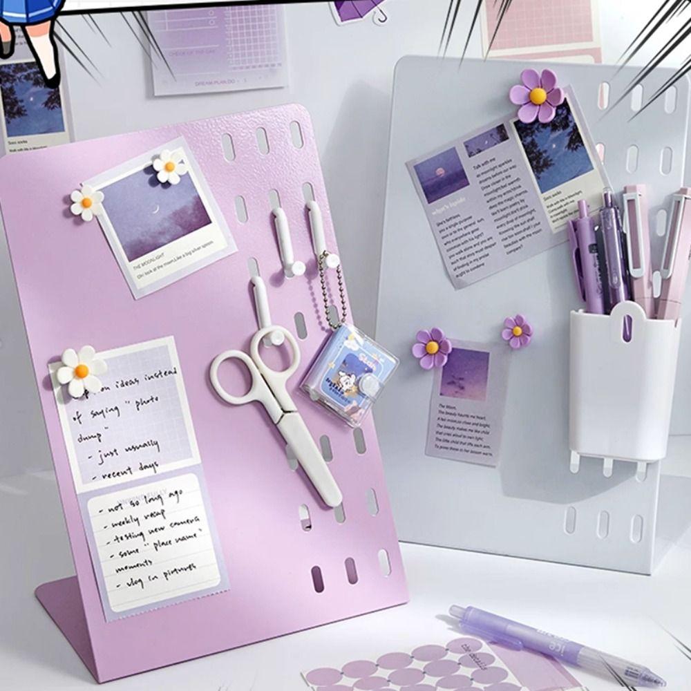 With Pegboard Magnetic Display Board Vertical Desktop Storage Rack  Desktop Organization