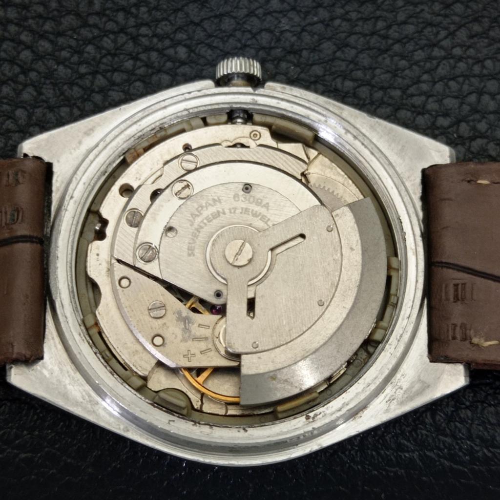 AUTOMATIC VINTAGE SEIKO 6309A JAPAN MENS BROWN COLOR DIAL WATCH a500840-5 R154-a500840