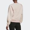 Adidas Plain Loose Round Neck Pullover Sweatshirt Women Tops Light-Pink HE4147