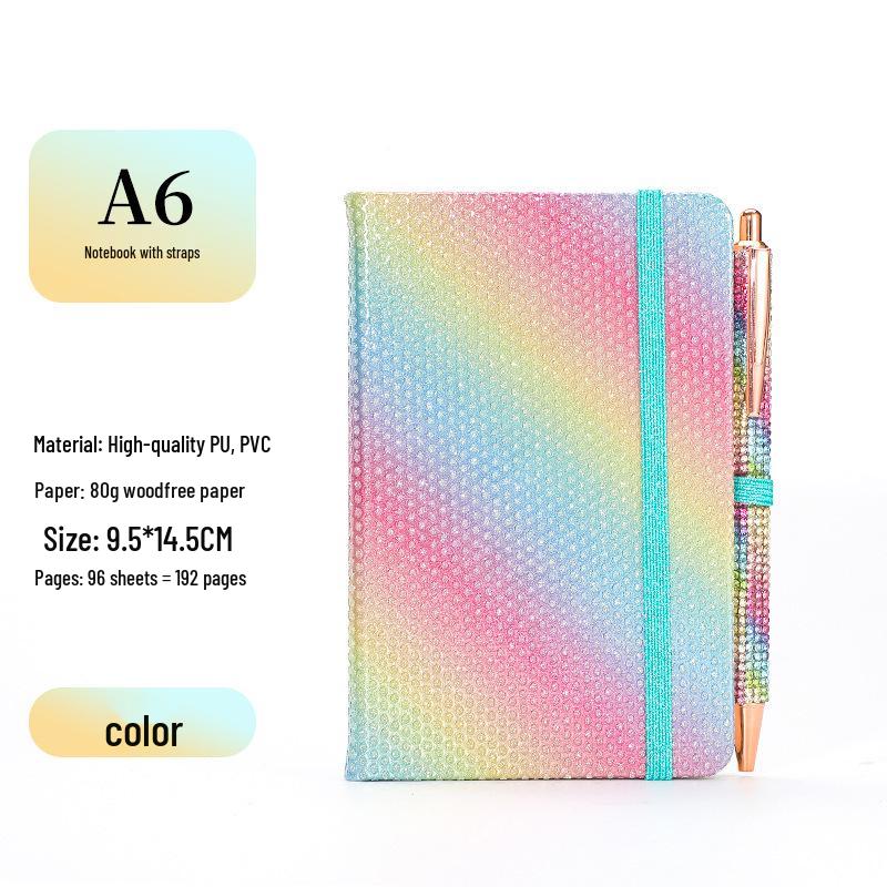 Exquisite Glitter Sequin Strap Journal: Personalized Creative Diary Notebook