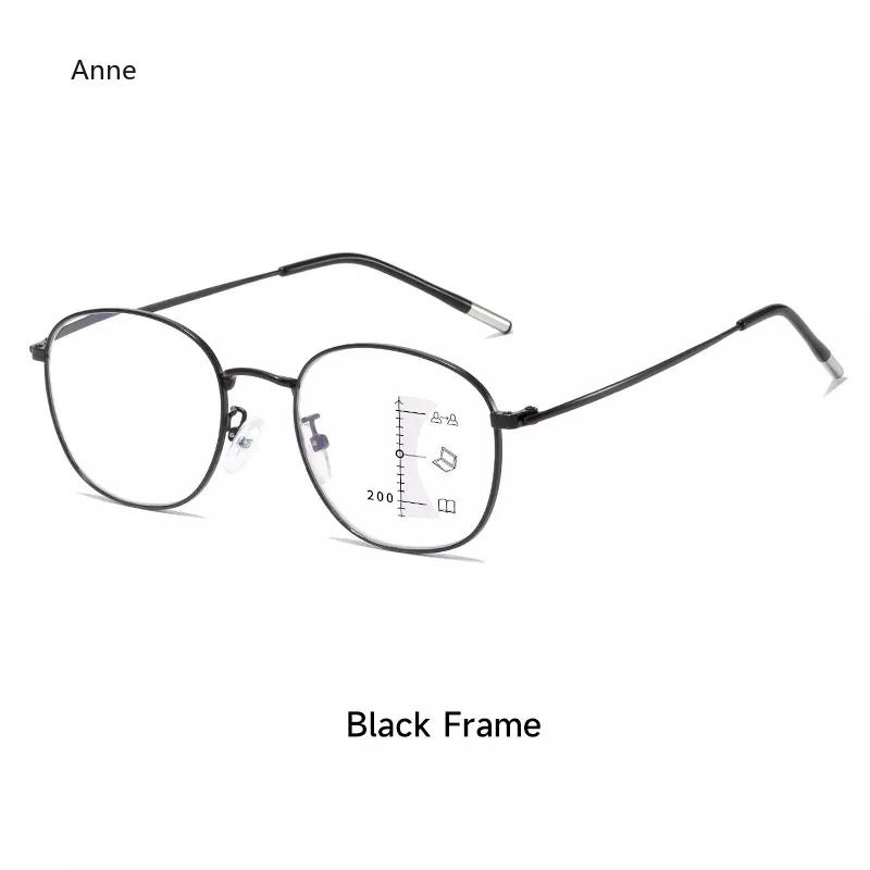 

Anti-blue Light Progressive Multifocal Reading Glasses Vintage Men Women Smart Zoom Elderly Eyewear High Definition Glasses +4.0 4