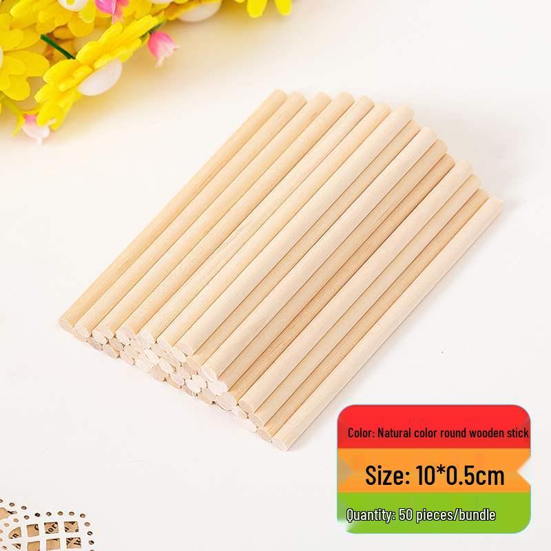 Colored Wooden Popsicle Sticks for DIY Crafts - Ideal for Kindergarten Projects and Handmade Creations.