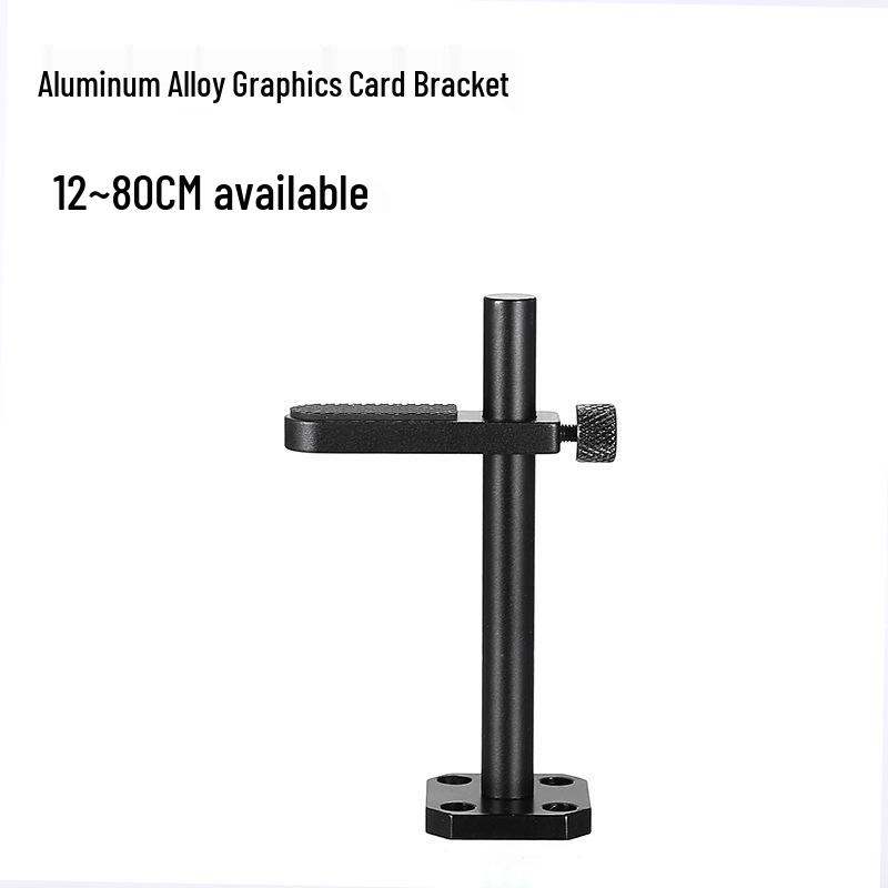 

All-Aluminum Alloy Vertical Graphics Card Stand - Anti-Bending Support Bracket for Desktop GPUs чорний