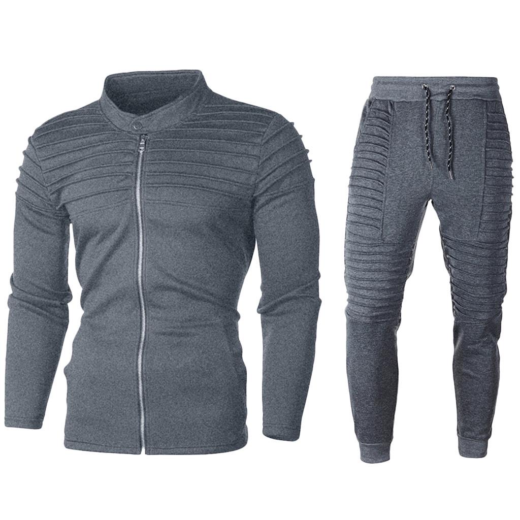 

Мужской однотонный свитшот на молнии, топ, брюки, комплекты, спортивный костюм XXL