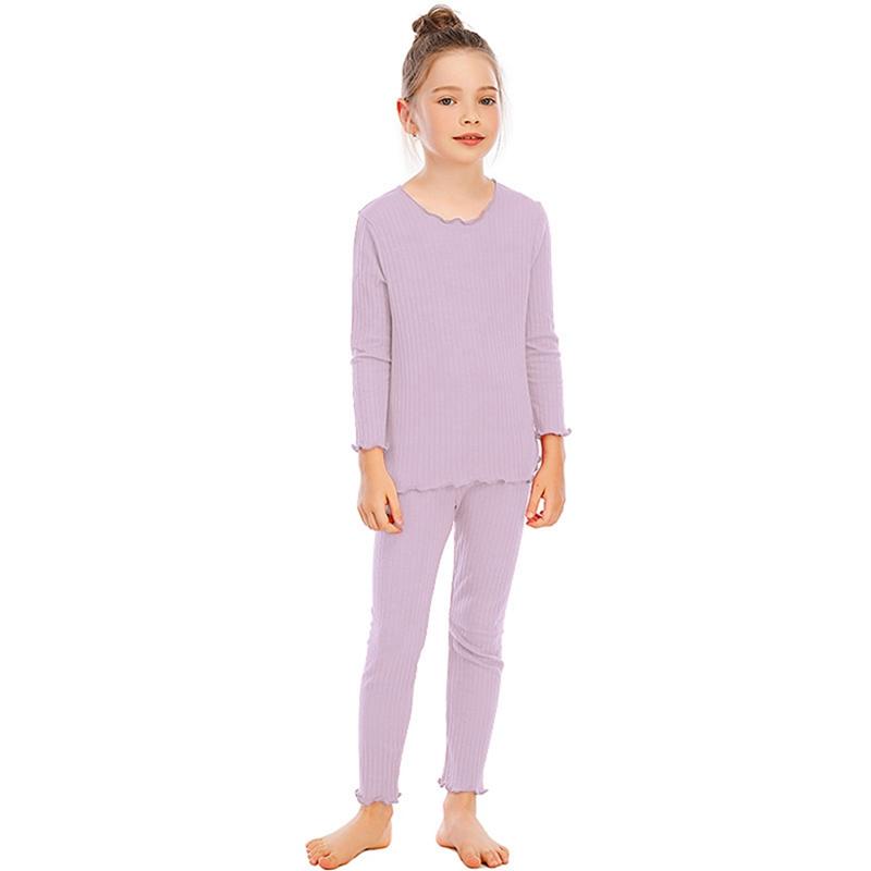 Ensemble Pyjama Pour Filles De 5 à 14 Ans, Sous-vêtements De Couleur Unie, Hauts Et Pantalons, 2 Pièces, Vêtements De Nuit Acheter à Prix Bas - Livraison Gratuite, Avis Réels Avec Des Photos
