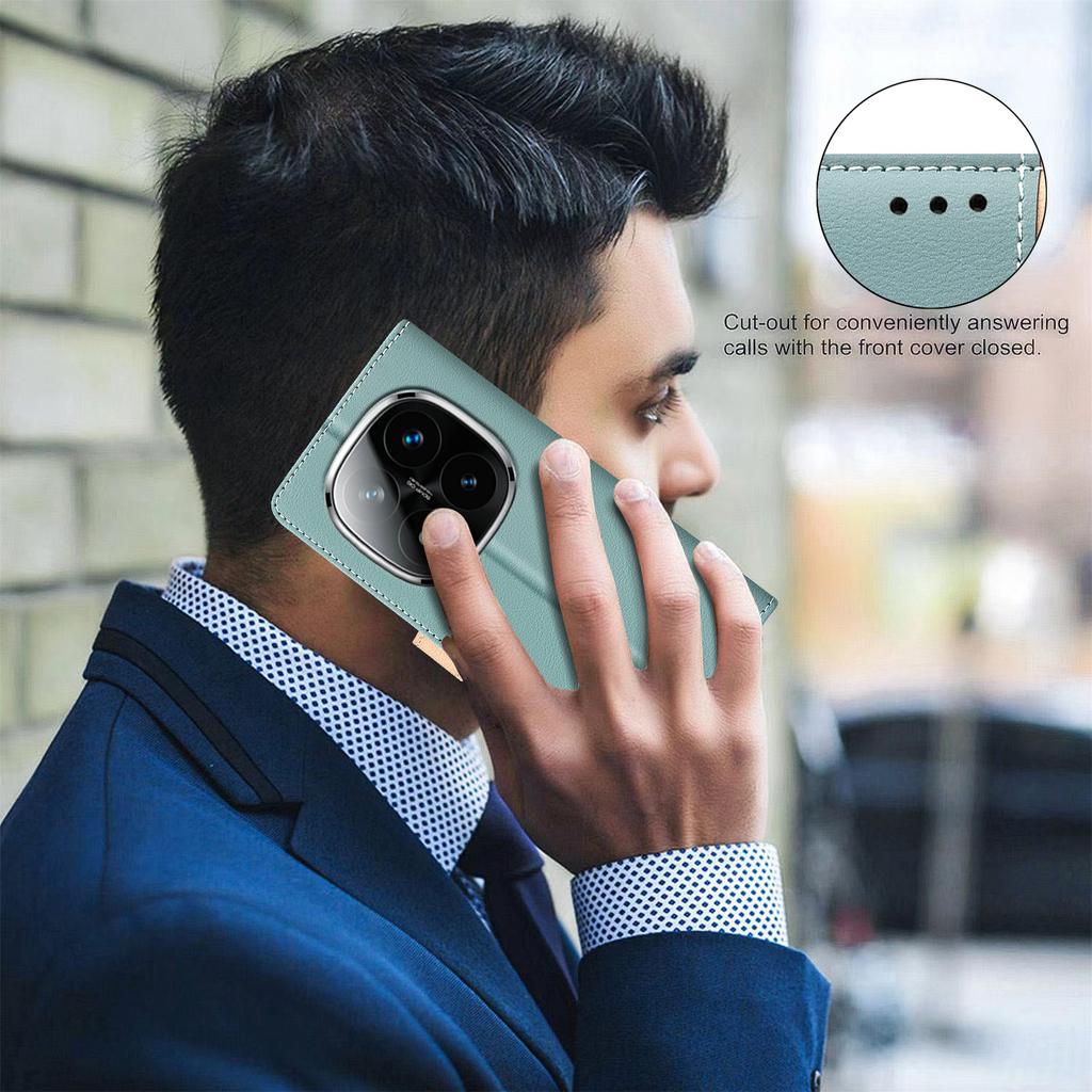 BINFEN COLOR BF33 for Xiaomi Redmi Note 14 Pro 4G Leather Case Splicing Color RFID Blocking