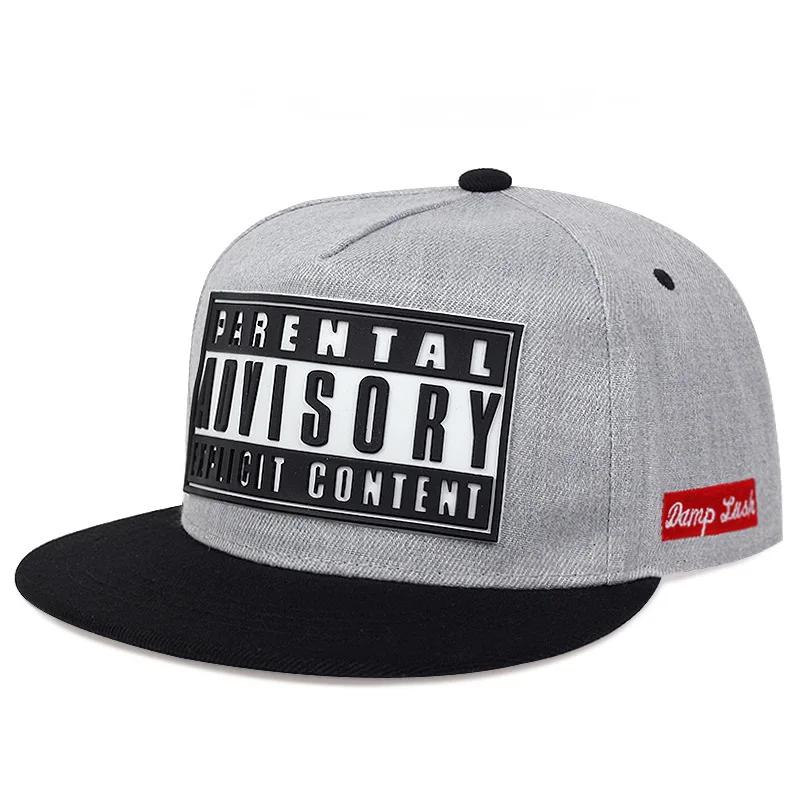 Flat Bill Visor Trendy Patch Snapback Hat Hip Hop Color Block Baseball Cap Unisex Lightweight Sunscreen Dad Hats For Women Men