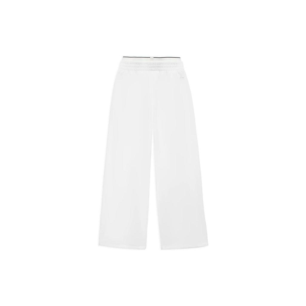 Li Ning Sports Lifestyle Series Straight Loose Sports Casual Pants Unisex Bottoms White AKLS978-2