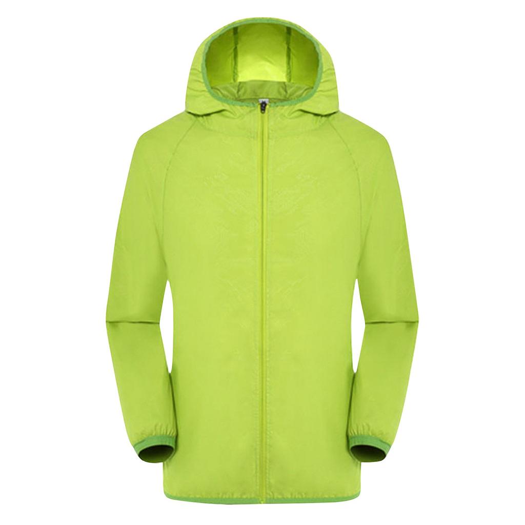 Unisex Solid Color Waterproof Sunscreen Packable Ultralight Windbreaker