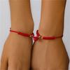 2Pcs/Set Magnetic Heart Attract Couples Love Bracelets For Women Men Handmade Braided Rope Adjustable Wristband Bracelet Jewelry