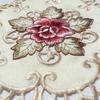 1 st Rund Broderad Blomma Matskedunderlägg Underlägg Hemfest Bröllop Överdrag Broderad duk i lantlig stil