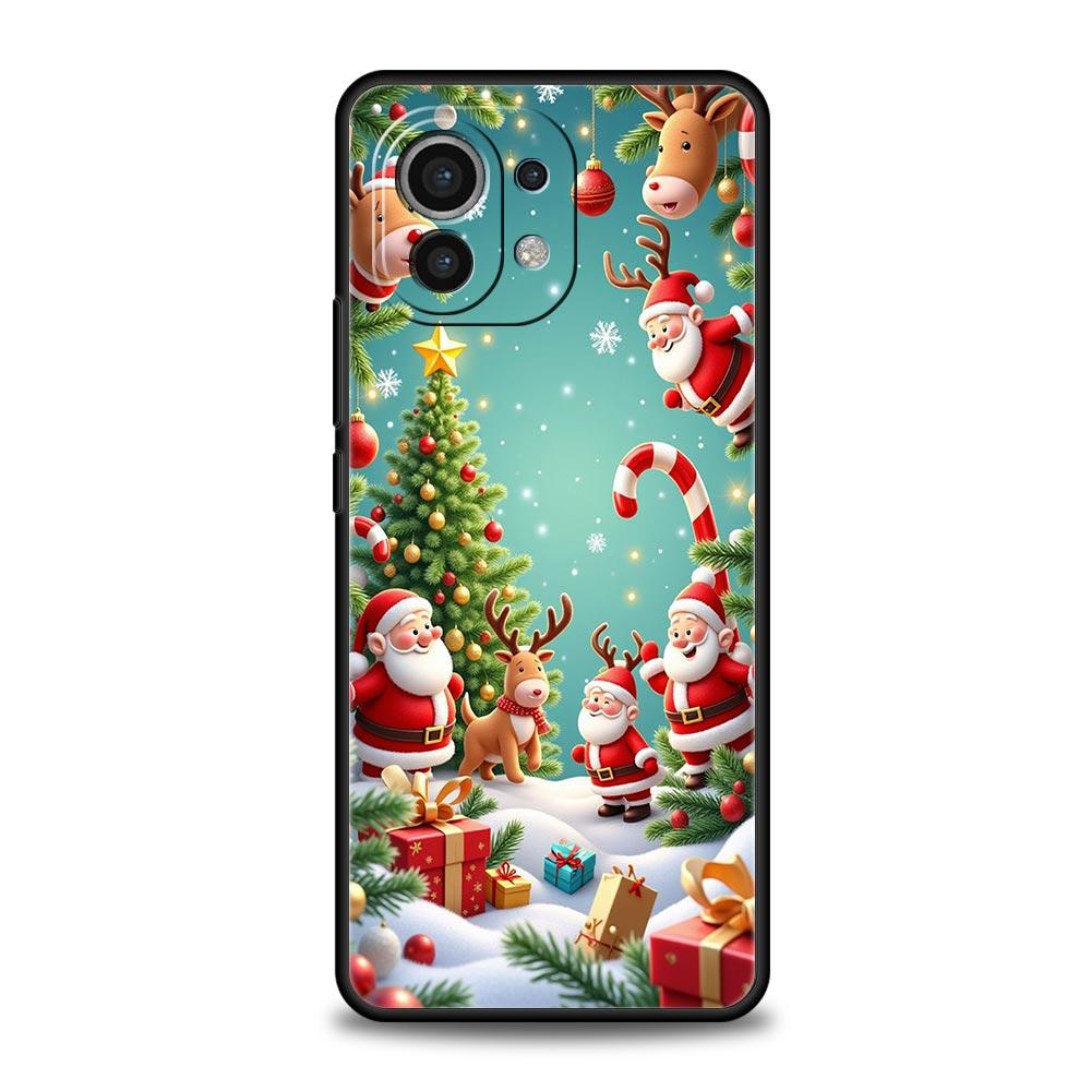 New Year Christmas Phone Case Cover for Xiaomi Mi 17 15 14 13 12 11 Ultra 15T 14T 13T 12T 11T Pro Lite 5G Soft TPU Shell Fundas