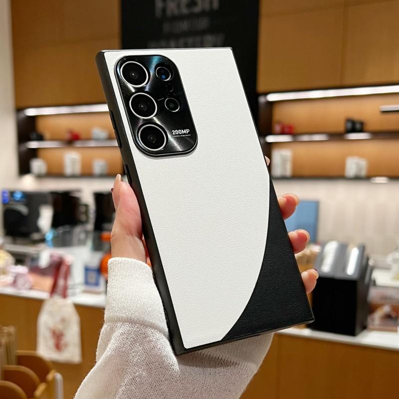 Samsung S11ultra mobile phone case plain leather color matching S11ultra lens all-inclusive S11 + anti-drop protective case samsung s24