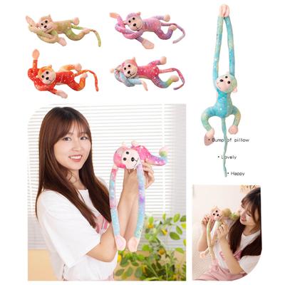 Colorful Long Arm Monkey Plush Toy Soft and Huggable Stuffed Doll Creative Cartoon Hangable Animal Decorative Gift