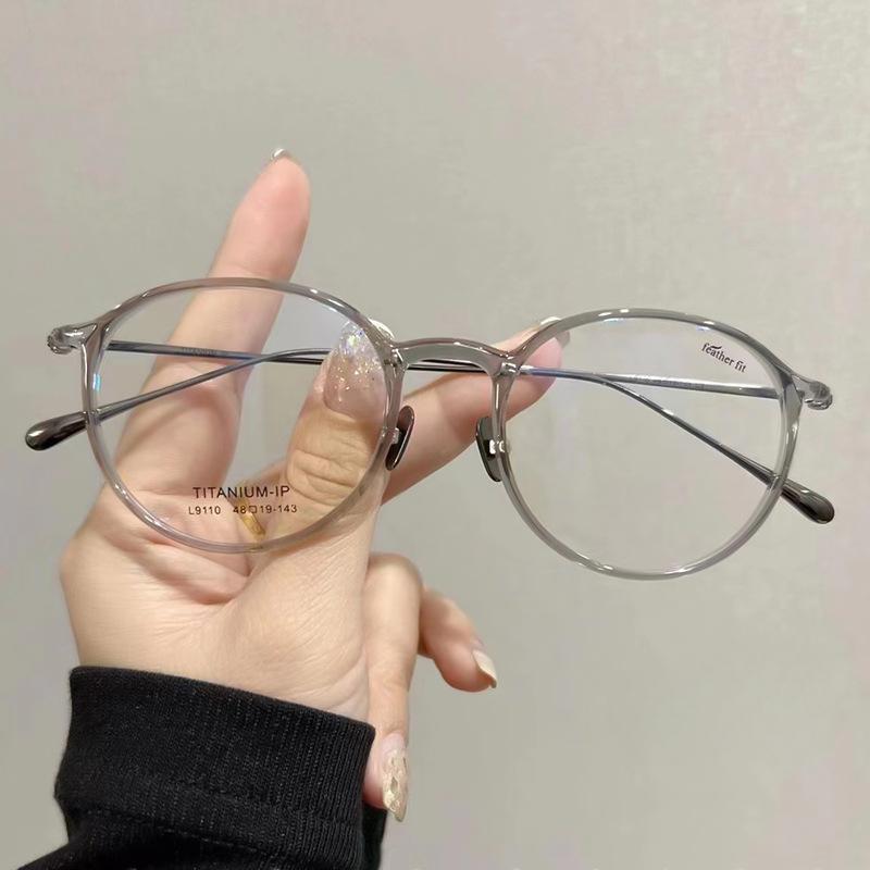 

Сверхлегкая оправа для очков, титановая оправа в стиле ретро TR90, корейская маленькая круглая оправа, оправа для очков