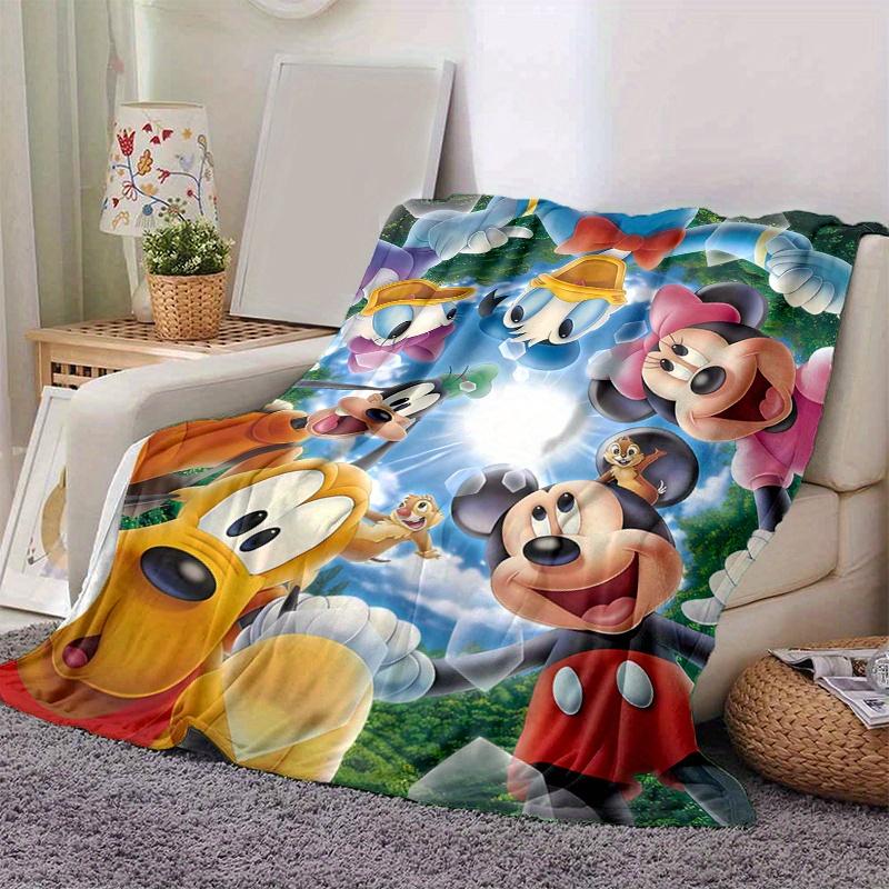 1 stuks, Mickey en Vrienden (2) Woondecoratie Flanellen Deken Perfect Cadeau voor Slaapkamer, Woonkamer, Reizen, Kamperen, Auto