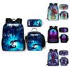 Large Capacity Fortnite Fortress Night Backpack Set Oxford Cloth 20-35l Breathable Waterproof Cartoon Pattern Street Style