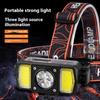COB Headlamp  LED Work Light High Powerful Sensor Headlight Type-C Rechargeable Torch Waterproof Camping Fishing Search Lantern