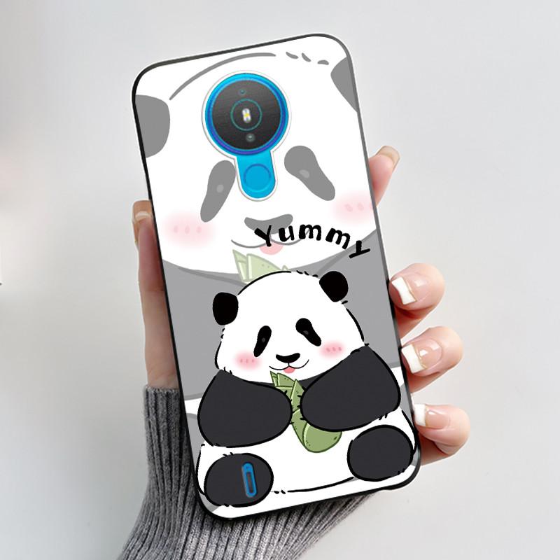 Cute Case For Nokia 1.4 / Nokia 1 / Nokia 1 Plus Capa Printing Shell Protective Cover Soft Silicone Cartoon Black Casing Fundas