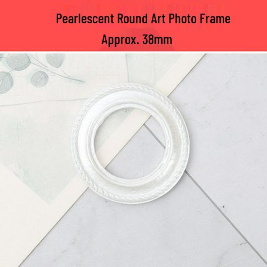 Retro Cream Glue Epoxy Resin Miniature Photo Frame DIY Dollhouse Accessories