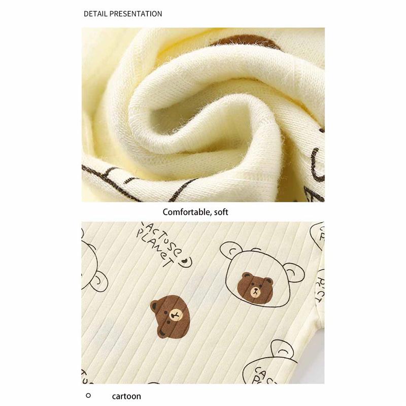 100% Baumwolle Kinder Unterwäsche Set Langarm Thermopyjama für Jungen & Mädchen Baby Loungewear Herbst/Frühling Nachtwäsche (2-8J)