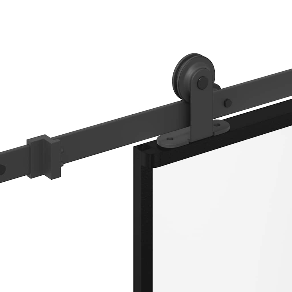 Vidaxl Sliding Door With Hardware, 90X205 Cm, ESG Glass And Aluminum