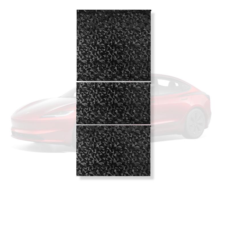 For Tesla Model3Y Highland Juniper Center Console Panel Sticker Suede Film Carbon Central Control Cover Car Interior Accessories