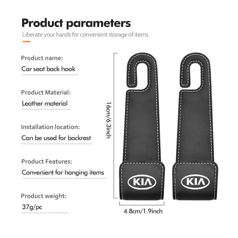 Car Seat Headrest Hook Storage Hanger Auto Interior Accessories Stickers For KIA K5 K2 Rio Optima Sportage Venga Sorento Stonic