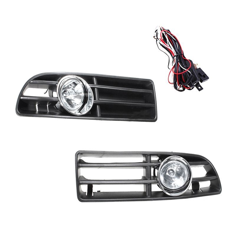 Powerful Bumper Grille Driving Lights With Switch&Harness For VW Bora MK4 1998-2004 Daytime Running Light 1J5853665B