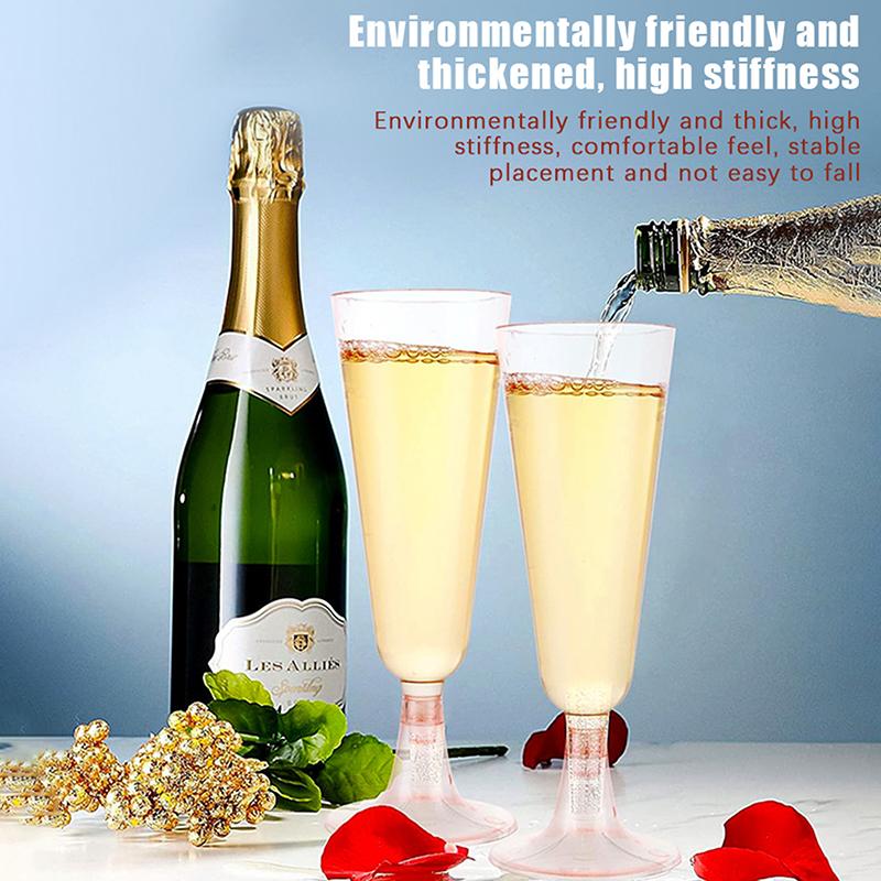10 Stück Einweg-Plastik-Cocktailgläser Klare Martini-Gläser Rotwein-Pokal Eiscreme-Dessertbecher Mousse-Becher Pudding-Becher