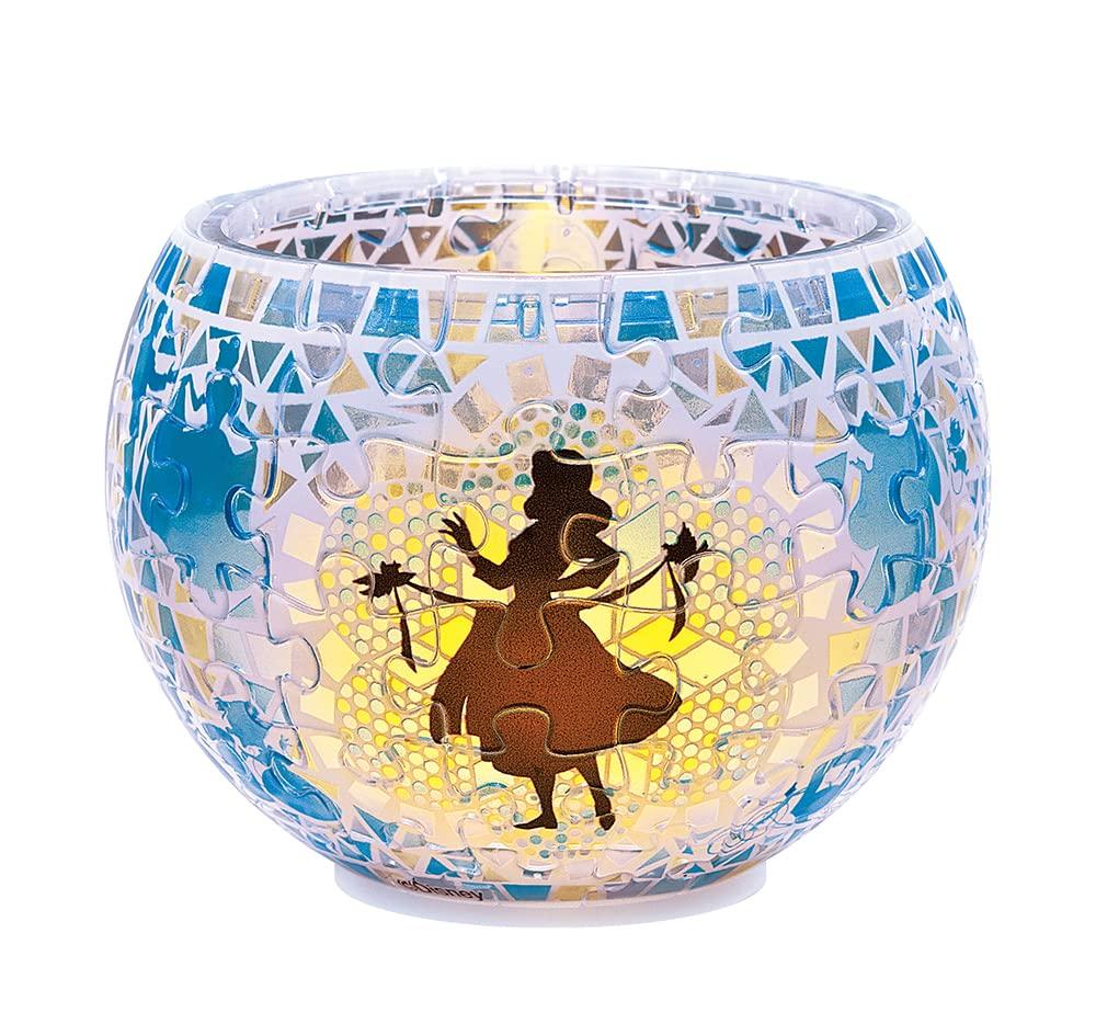 Yanoman 80-Piece Jigsaw Puzzle, Lampshade Puzzle, Disney Glass Mosaic Cinderella (10x14.7cm), 2201-61, Includes Piece Request Postcard and Dedicated