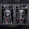 Halloween 2-pack Door And Window Curtain Background Hanging Cloth Horror Ghosts Outdoor Decoration Scene Hanging Cloth