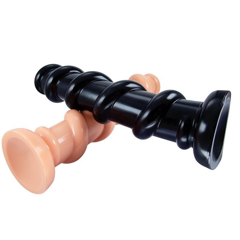 PVC Threaded Anal Plug Vaginal Massage Stick Deep Anal Expansion Masturbator Fisting Gay Sex Toys Realistic Dick