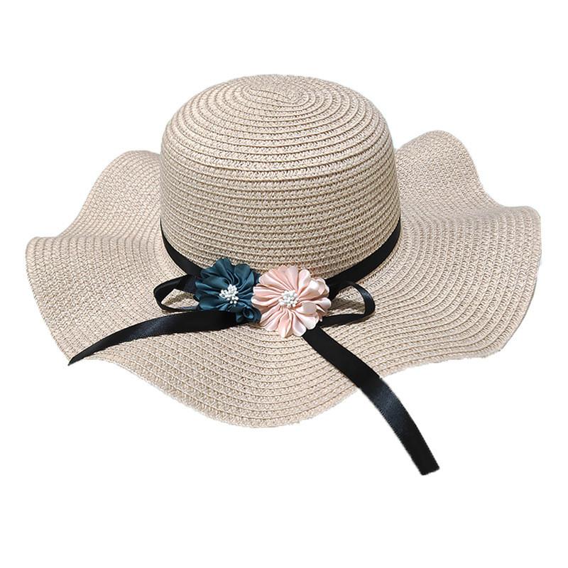 Summer Straw Hat With Wide Brim Sun Protection For Women Beach Travel