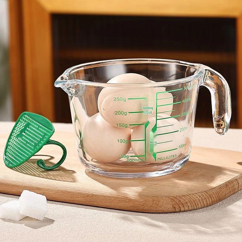 Large Capacity Heat-Resistant Glass Measuring Cup and Bowl