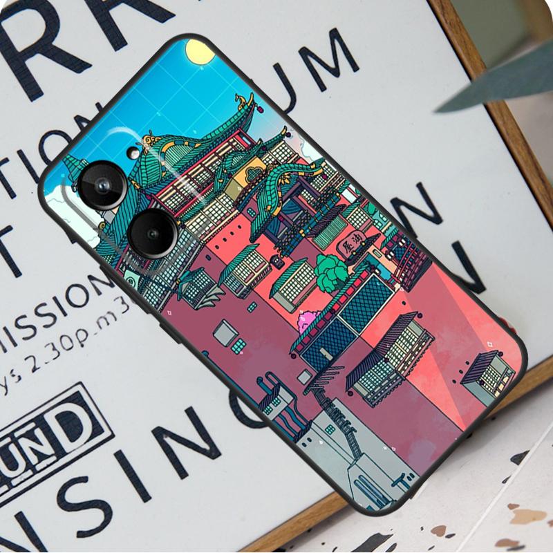 Art Pixel Aesthetic For Realme C31 C33 C35 C51 C53 C55 C67 GT5 GT Neo 6 9 10 11 12 Pro Plus C21Y C25s C30 Case