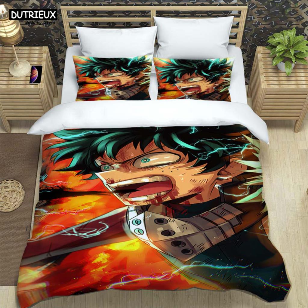 HD Anime Mein Hero Science Cartoon 3D Printed Bedding Queen Bedding Set Customized King Size Bedding Set Soft And Comfortable