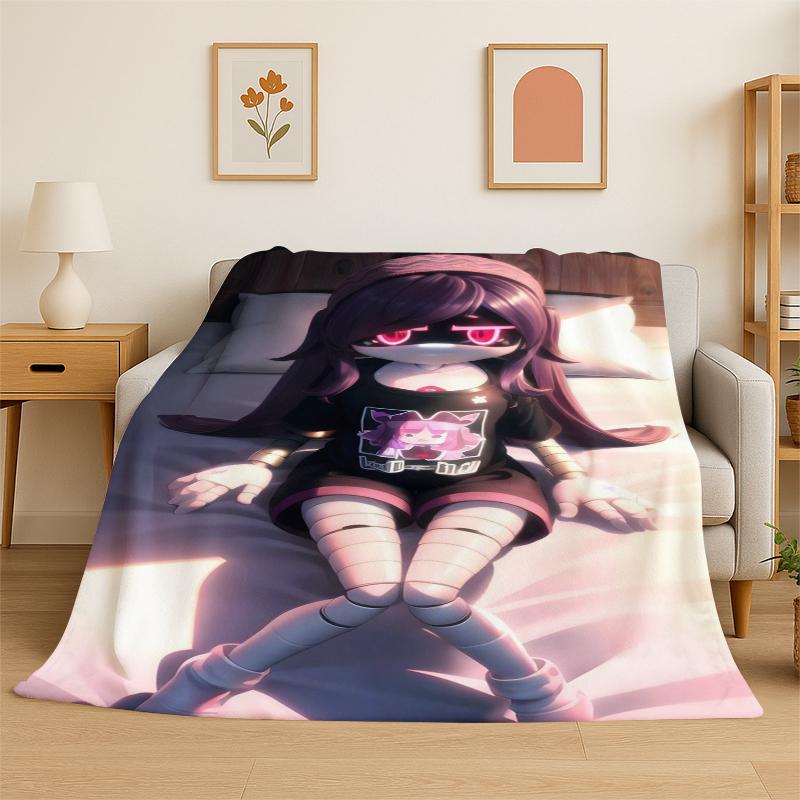 Droni Assassini a Cartoni Animati Uzi V Robot Coperta in Flanella Morbida Calda Plaid per Camera da Letto Soggiorno Letto Viaggio Campeggio Picnic