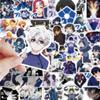50 Pieces of Blue Prison Stickers Featuring Cartoon Anime Characters: Kazuma Kiyo, Hachiro Fura, and Renya Kunagami