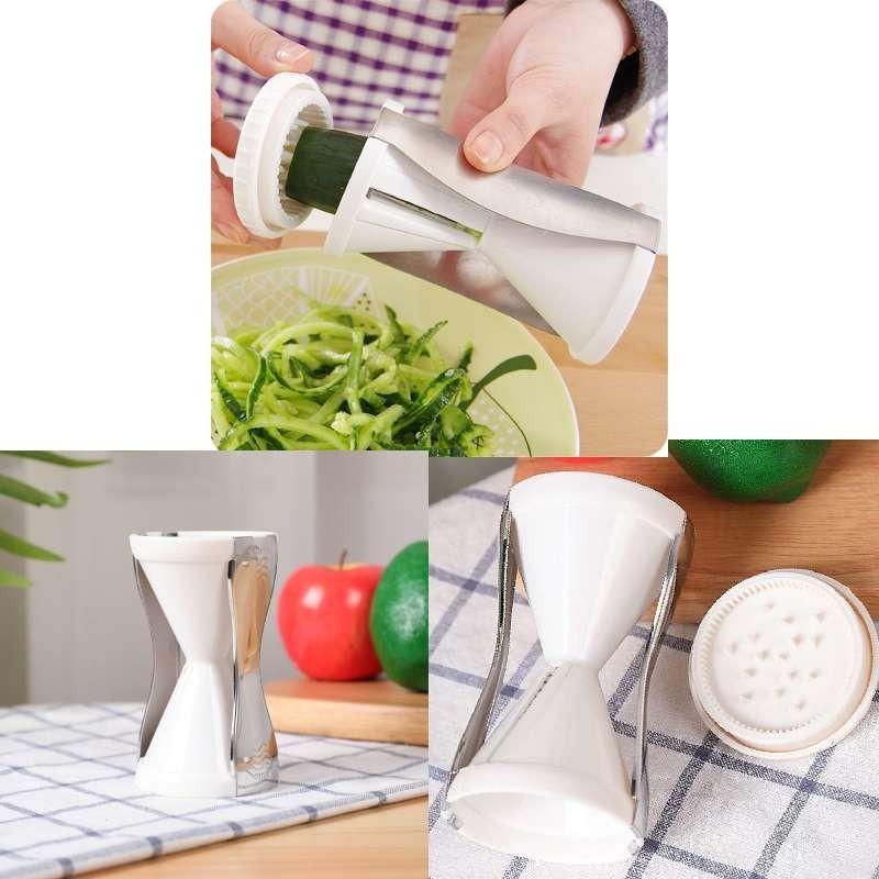 High-quality White Pp Stainless Steel Kitchen Spiralizer Shredder Cutter