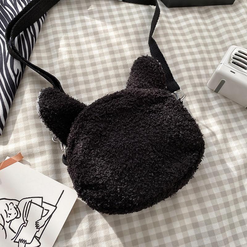 Japanese Style Kawaii Bag Lady Cartoon Plush Shoulder Bag Lady 2021 Messenger Bag Small Mobile Wallet Bag