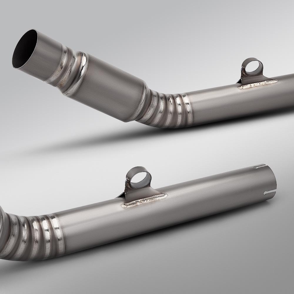 Motorcycle Kayo 450 Rally Drum Backpressure Front Exhaust Pipe for Original Rear Section