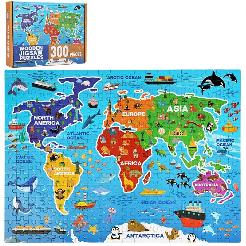 Wooden Jigsaw Puzzles for Kids Early Learning Educational Dinosaur Animal Toy