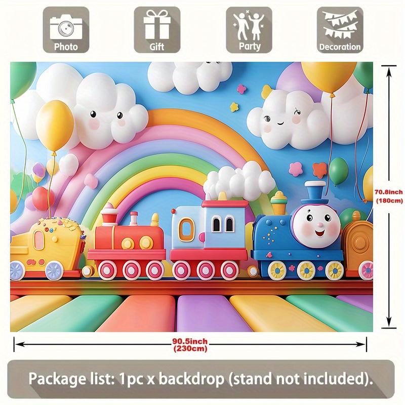 Birthday Party Backdrop Polyester Banner Photo Booth Decoration 105
