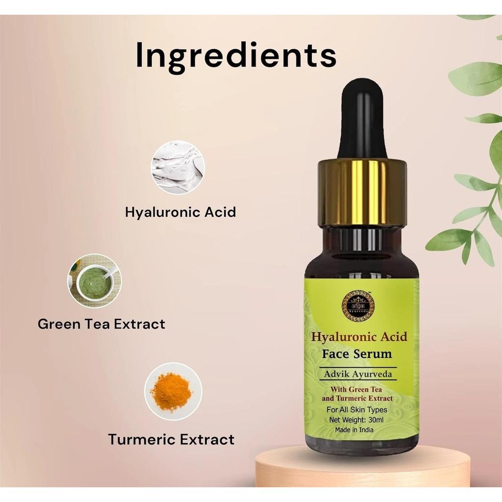 Advik Ayurveda Hyaluronic Acid Face Serum For All Skin Types 30ml