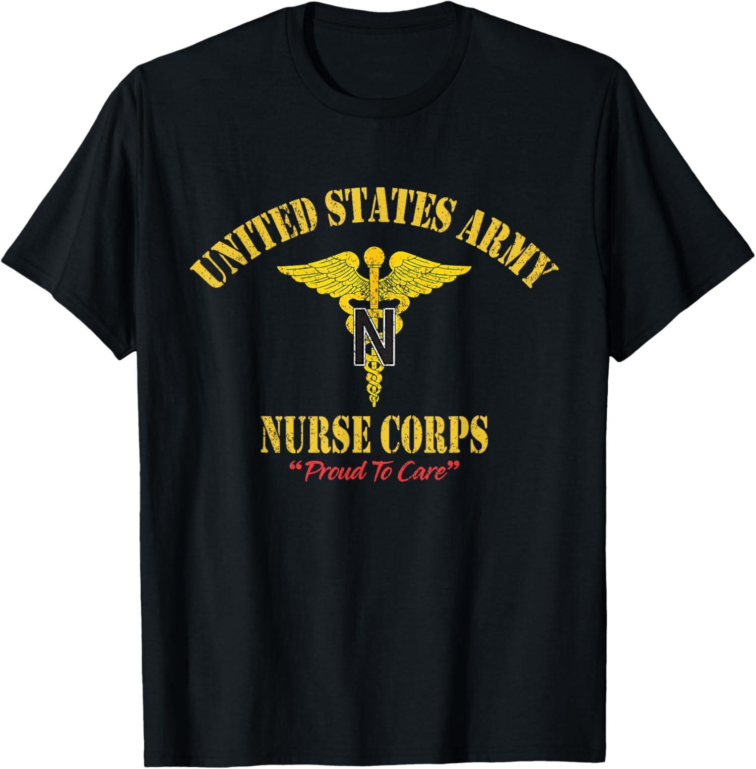 

NEW LIMITED U.S. Army Nurse Corps Veteran Proud To Care T-Shirt Mens Womens Tees Top Tops Tee 2XL