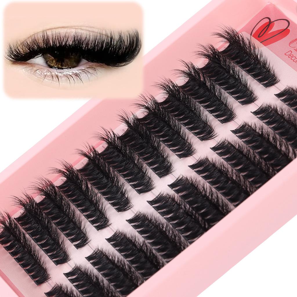216 Clusters Single Cluster D Curve False Eyelashes Daily Activities 8-16Mmdiy Segmented Grafting Dense Hair