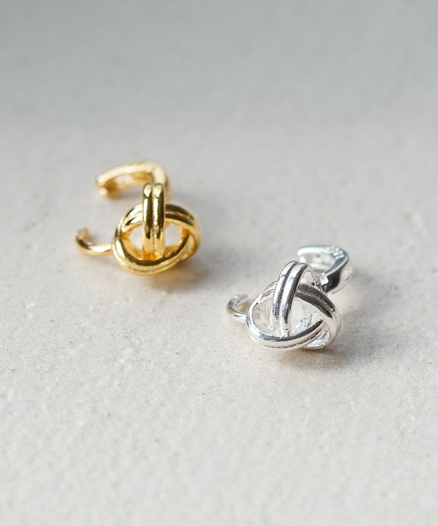 Alleun Silver 925 Knot Triangle Twisted Ball Silver Earrings Luxury