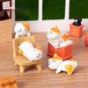 8Pcs Cartoon Cat Miniatures Resin Ornaments Fairy Garden Decoration Moss Terrarium Micro Landscape