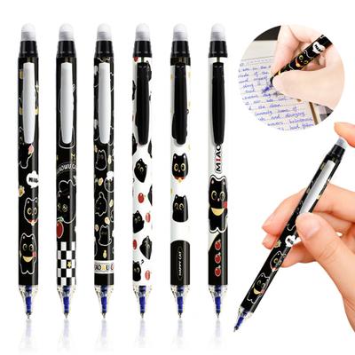 6 Stück Weihnachten Radierbare Gelstifte 0,5 mm Einziehbare Blaue Tintenstifte mit Radierern